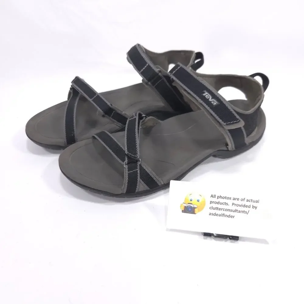 Teva Verrq Adjustable Outdoor Sport Sandal Womens Size 7 1006263 Black Gray